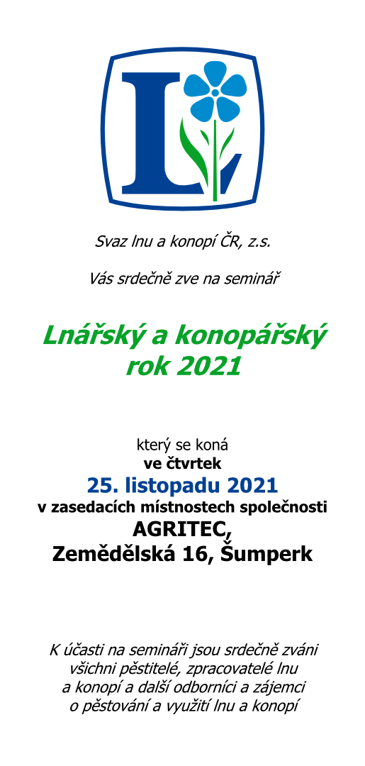 Workshop Semena olejného lnu a konopí setého