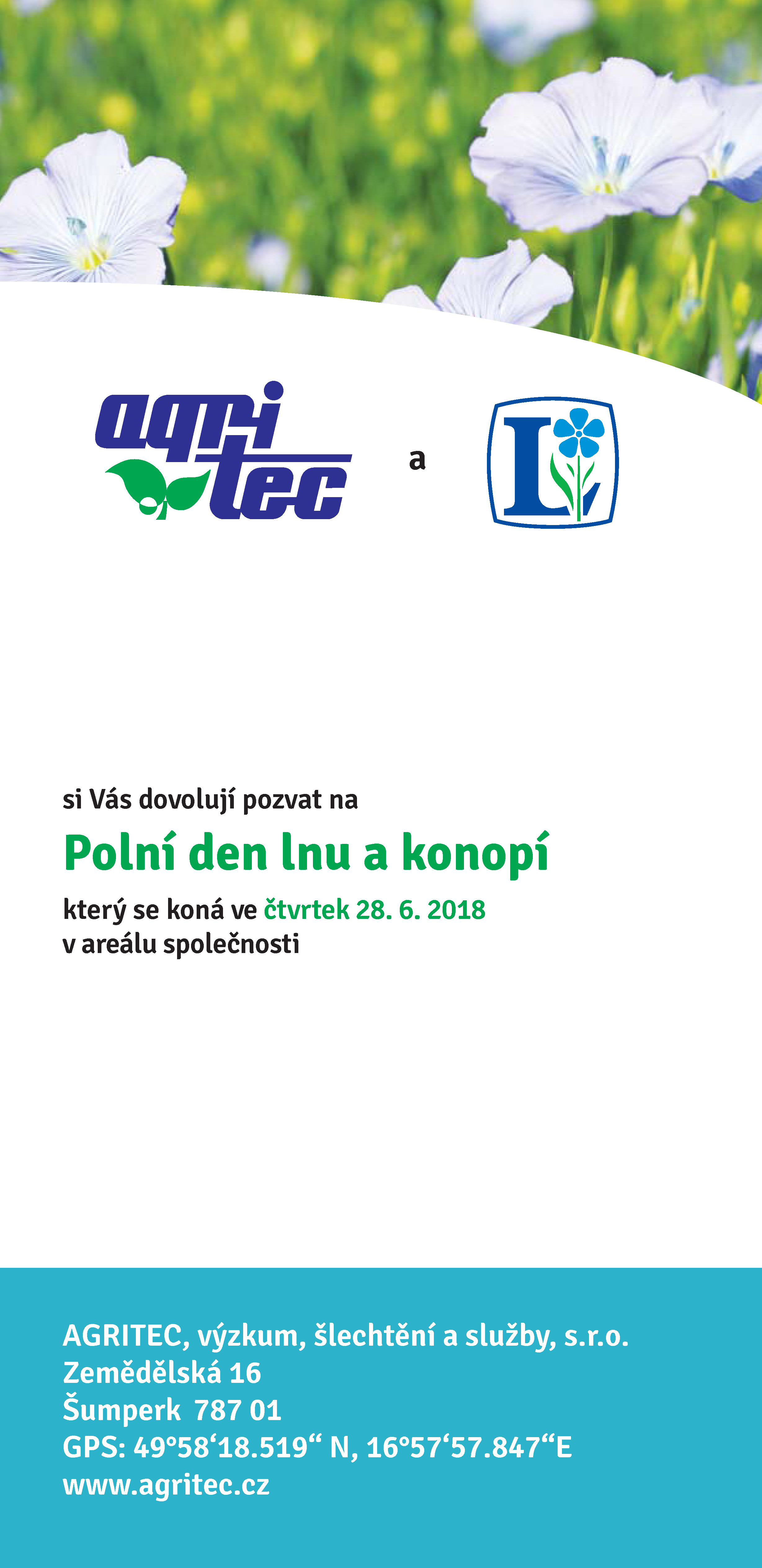 Polní den lnu a konopí 2018 pozvánka